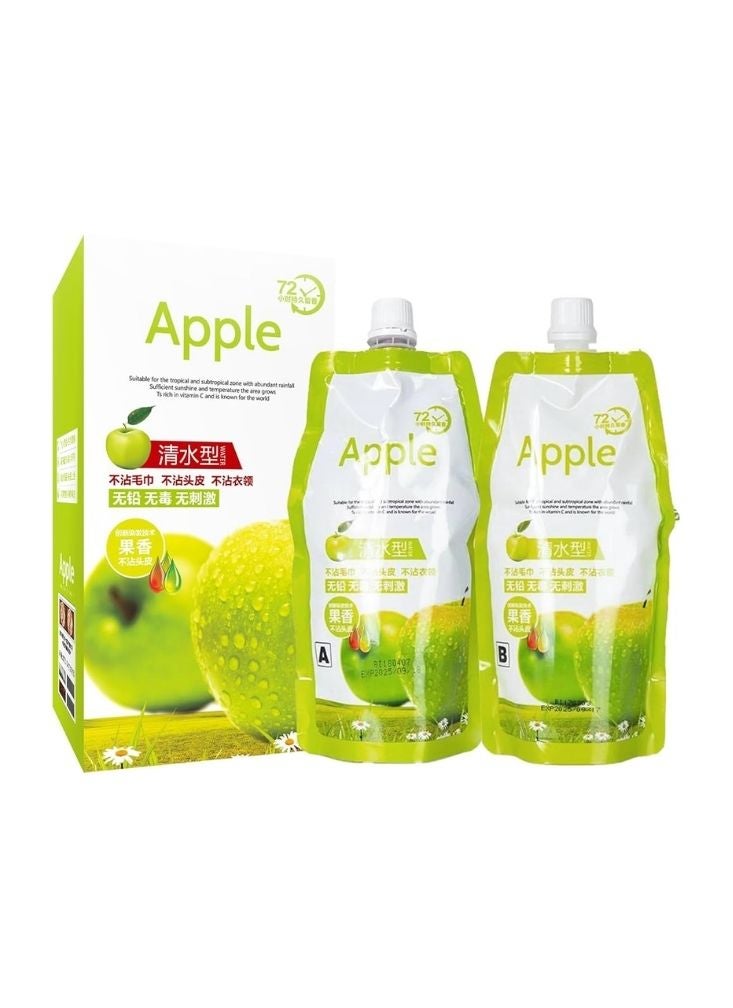 Apple Ammonia-Free Black Hair Cream, Clear Water Type Formula, No Towel No Stain Hair Coloring Solution - Image 2